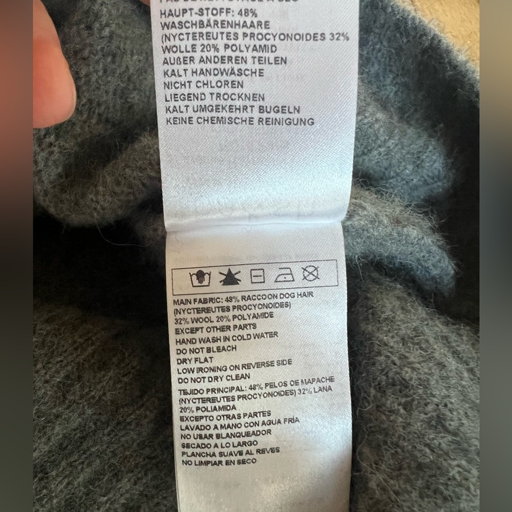 BASH Heather Grey Wool Oversized Cardigan - Picture 14 of 15